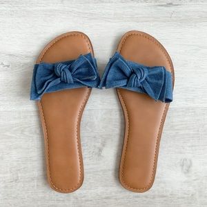 Blue Bow Women's Sandals